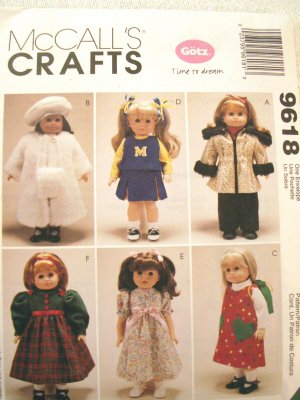 Gotz Doll Time To Dream Clothes Pattern  M 9618 - FREE SHIPPING