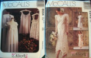 Victorian Style Wedding Dress & Lingerie Patterns by Alicyn M6948  M8001 - FREE SHIPPING