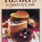 Hearts To Stitch & Craft book Quilts, Cradle, Rug - FREE SHIPPING