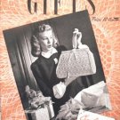 Vintage 1945 GIFTS crocheted & knitted pattern booklet - FREE SHIPPING