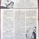 Knitted Christening Robe With Matching Bonnet plus  three more patterns 1970 FREE SHIPPING