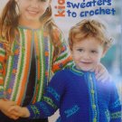 7 Kids Playful Sweaters to Crochet Pattern Book - FREE SHIPPING