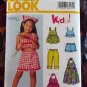 Girls Size 3-8 Summer Dress, Shorts, Top, Scarf Pattern - FREE SHIPPING