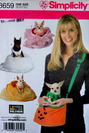 Toy Dog Costumes Carriers Patterns FREE SHIPPING