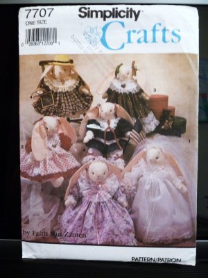 Bunny With Seasonal Wardrobe Pattern by Faith Van Zanten  FREE SHIPPING