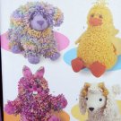 Stuffed, Loopy Animals Pattern 3933 FREE SHIPPING