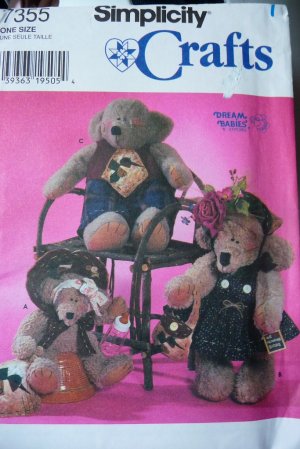 Bears with Clothes S 7355  FREE SHIPPING