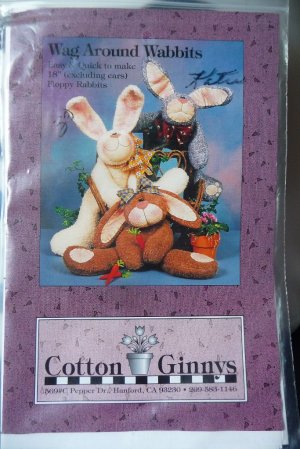 Wag Around Wabbits  Cotton Ginnys  FREE SHIPPING