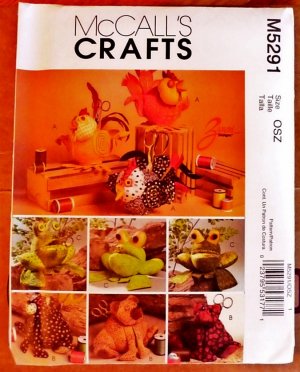 Animal Sewing Caddies pattern M 5291  FREE SHIPPING