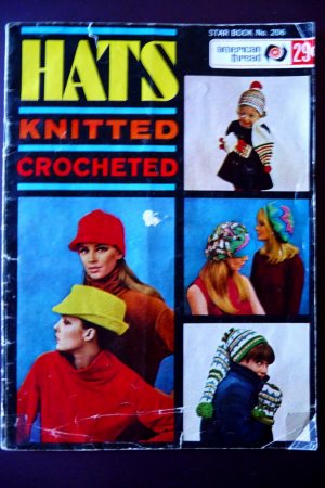 HATS Knitted Crocheted Star Book No. 206  FREE SHIPPING