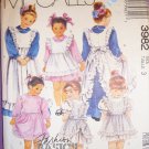 M 3982 Size 3 Girls Easter Dresses & Pinfores Pattern (3 styles)   FREE SHIPPING