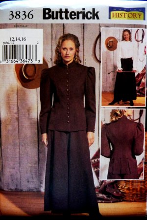 Annie Oakley History Costume Pattern B 3836 - FREE SHIPPING