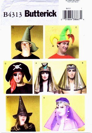 Costume Headpieces, Hats, Headdresses Pattern B 4313 - FREE SHIPPING