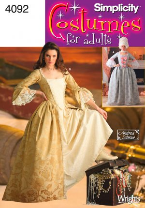 18th Century Costume Pattern S 4092 - FREE SHIPPING