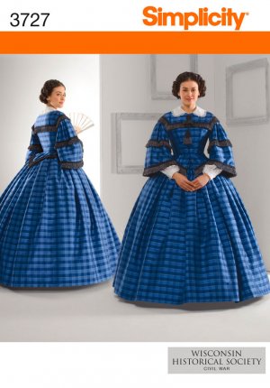 Misses Civil War Era Wisconsin Historical Society Pattern S 3727 - FREE SHIPPING