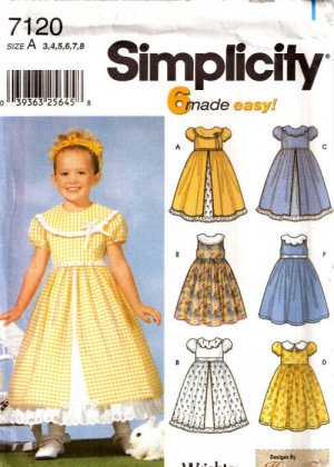 Girls Dress Pattern S 7120 - FREE SHIPPING