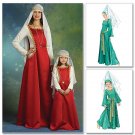 Misses Medieval Dresses and Hat Pattern M 5499 - FREE SHIPPING