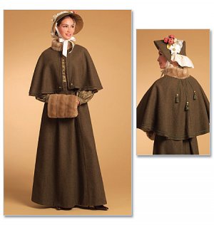 Misses Victorian Skirt, Hat,Cape & Muff Making History Pattern B 5265 - FREE SHIPPING