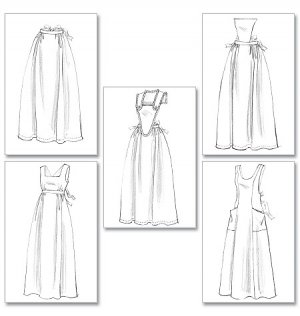 New Apron Pattern 'Making History' 5 Styles B 5509 - FREE SHIPPING