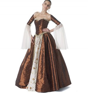 Misses Renaissance Gown Pattern Corset, Skirt, Sleeves M 6343 - FREE SHIPPING