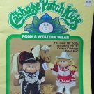 Vintage ~ Xavier Roberts Presents Cabbage Patch Kids Pony and Western Wear #7810 SEWING Pattern