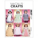 Colonial, Prarie Outfit Pattern for 18 inch Doll M 3627 - FREE SHIPPING