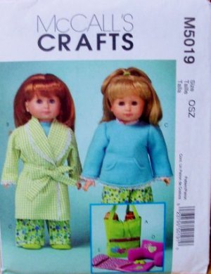 18 Inch Doll Pajama Party Pattern M 5019 - FREE SHIPPING