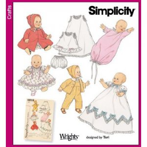 Baby Doll Clothes Pattern Vintage Reprint S 5215 - FREE SHIPPING