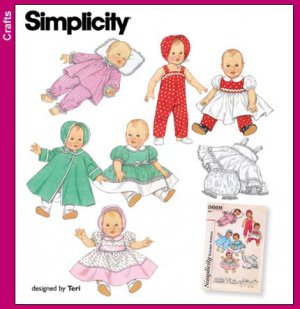 Baby Doll Clothes Pattern Vintage Reprint S 4707 - FREE SHIPPING
