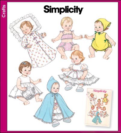 Baby Doll Clothes Pattern Vintage Reprint S 3883 - FREE ...