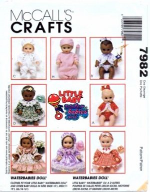 Vintage Waterbabies Wardrobe Pattern M 7982 - FREE SHIPPING