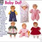 Doll Clothes Pattern in 2 sizes B 5729 - FREE SHIPPING