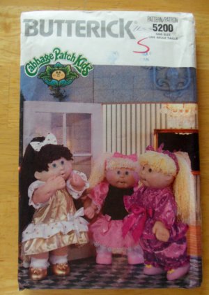 Butterick Cabbage Patch Doll Pattern #5200  FREE SHIPPING