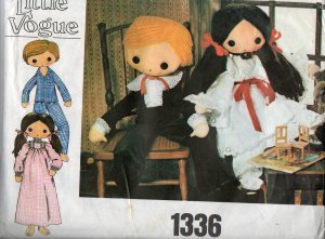 Little Vogue 1336 Vintage Doll & Clothes Pattern - FREE SHIPPING