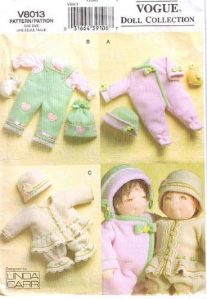 Vogue 8013 Linda Carr 15" Doll Clothes Pattern - FREE SHIPPING