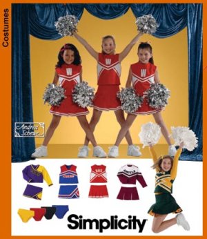 Girls Cheerleader Costumes Pattern S 4040 - FREE SHIPPING