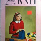 Vintage 1948 Clark's ONT  Learn To Knit Book No. 234 - FREE SHIPPING