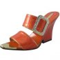Selda Orange Wedge Sandal - Size 7