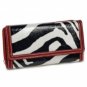 Red Trim Zebra Wallet