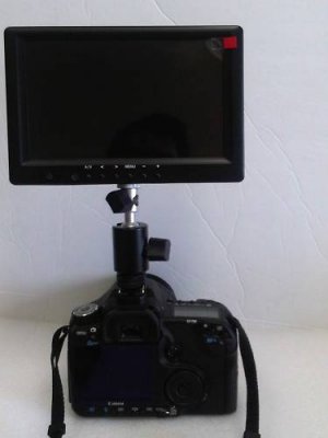 LILLIPUT 7" 669C VGA DVI/HDMI MONITOR+SHOE MOUNT+BATTER