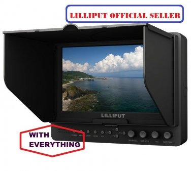 Professional Lilliput 665/S/P HD-SDI Peaking Focus HDMI In&Out Monitor+BATTERY