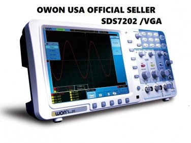 OWON SDS7202 200MHz digital  1GS/s DE Handbuch Oscilloscope + VGA + BATTERY +BAG