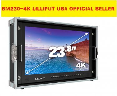 LILLIPUT 23.8" BM230-4K Broadcast Ultra HD w/SDI,HDMI ,DVI,VGA,TALLY+ V Mount