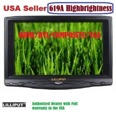 Lilliput 619A 7" HB HD on Camera Field TFT LCD Monitor VGA/Audio/HDMI/DVI Input