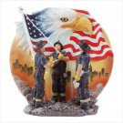 #32420 Firemen Raising Flag Plate