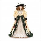 #37100 Porcelain Doll in Velvet and Ivory Dress