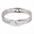 #12012 Double Heart Bangle Bracelet