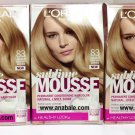 Lot Of 3 - L'Oreal Paris Sublime Mousse by Healthy Look Hair Color, 83 Golden Medium Blonde