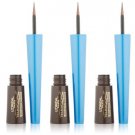 (3 pack) L'Oreal Paris Telescopic Waterproof Eyeliner, Dark Brown 801
