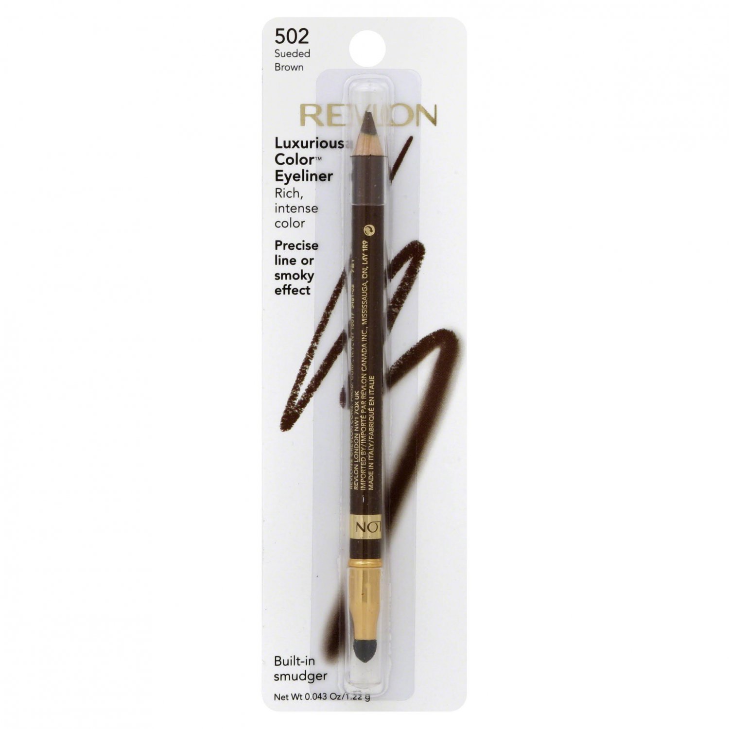 Revlon Luxurious Color Eyeliner, Sueded Brown 502 uncarded